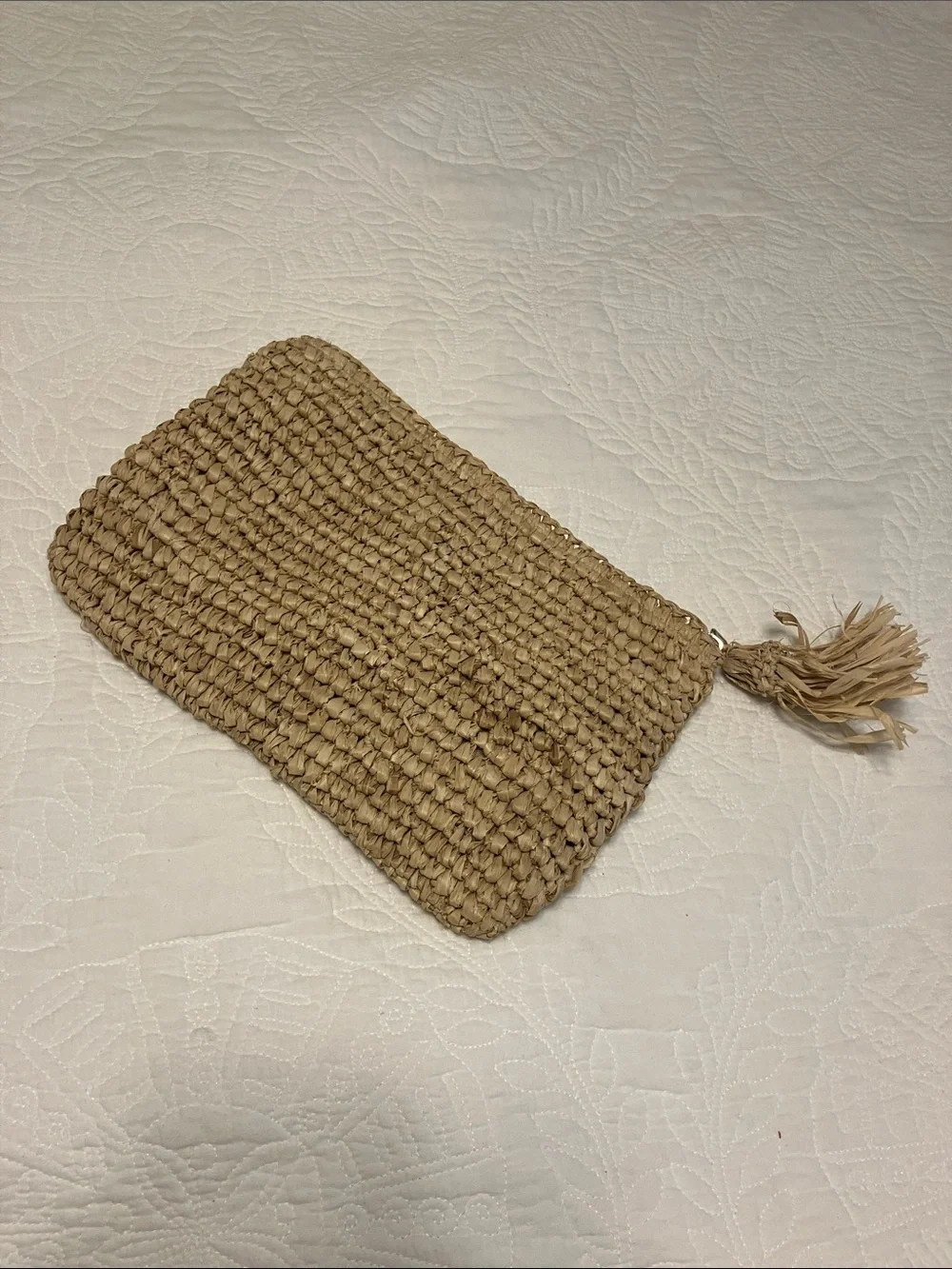 Cute straw clutch bag